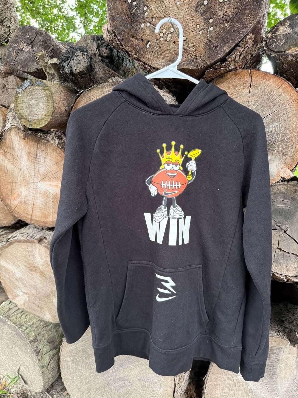 3Brand Russell Wilson Boys Football WIN Graphic Hoodie Black XL (13-15 Yrs)